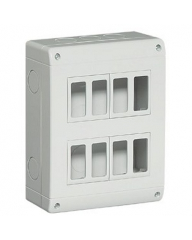 LEGRAND 25408V idrobox-caja ip40 ver 4x2 modulos gris