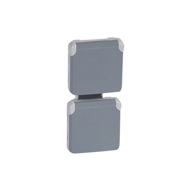 LEGRAND 069577 plexo-base de corriente 2x2p+t vertical gris