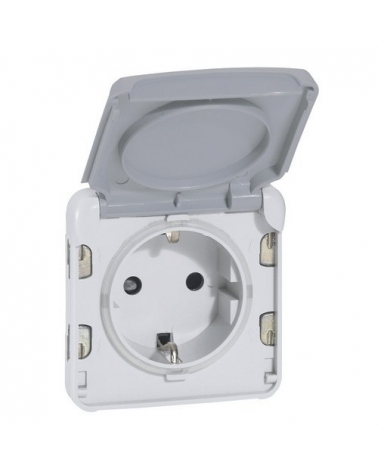 LEGRAND 069570 plexo-base de corriente 2p+t gris