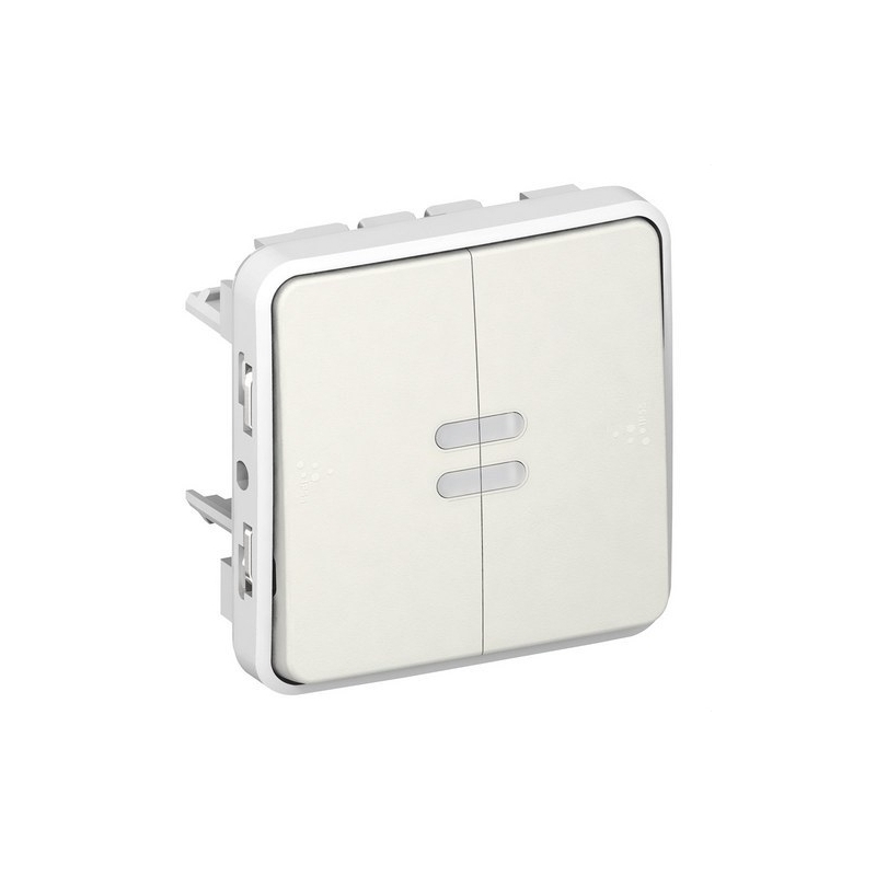 LEGRAND 069626 plexo-conmutador doble luminoso 10a blanco