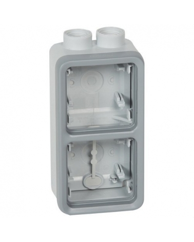 LEGRAND 069668 plexo-caja de superficie 2 elementos vertical gris