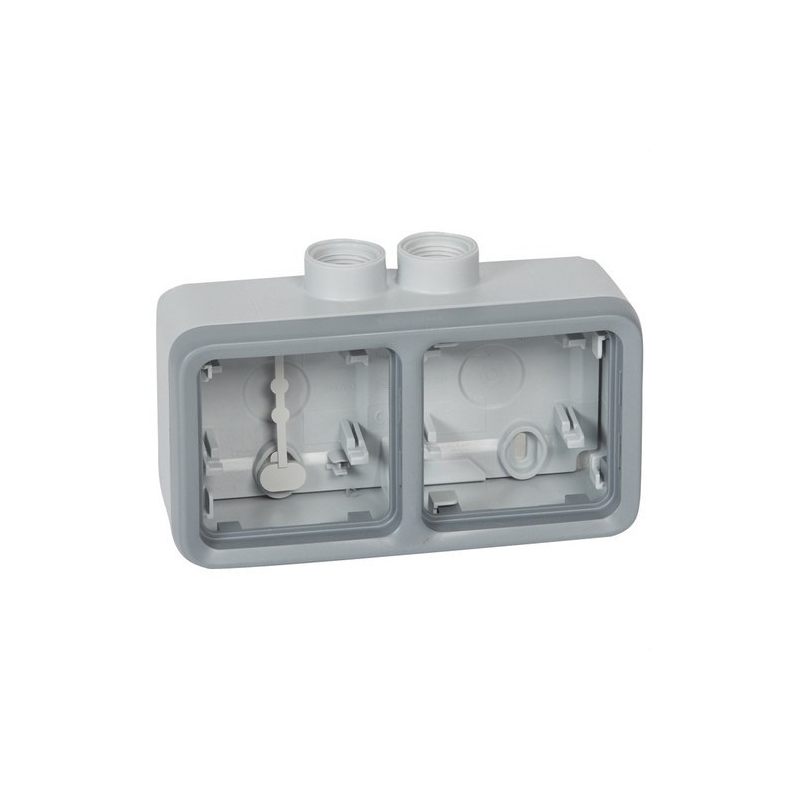 LEGRAND 069678 plexo-caja de superficie 2 elementos horizontal gris