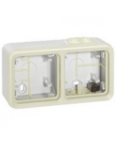 LEGRAND 069690 plexo-caja de superficie 2 elementos horizontal blanco
