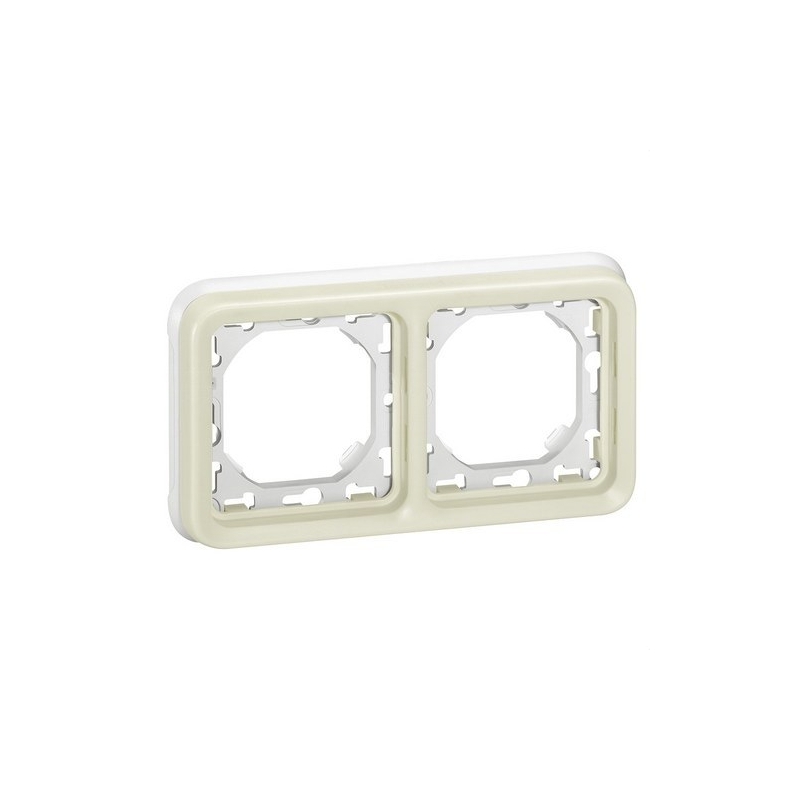 LEGRAND 069694 plexo-marco empotrar 2 elementos horizontal blanco