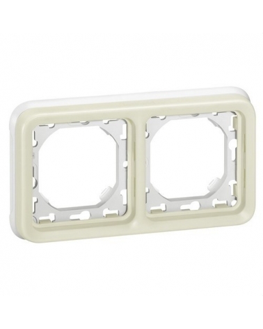 LEGRAND 069694 plexo-marco empotrar 2 elementos horizontal blanco