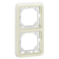 LEGRAND 069696 plexo-marco empotrar 2 elementos vertical blanco