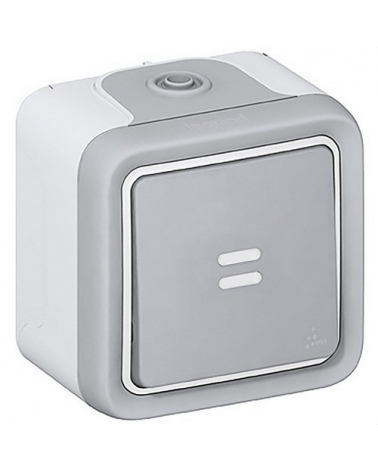 LEGRAND 069713 plexo-monoblock superficie conmutador luminoso 1p 10a gris