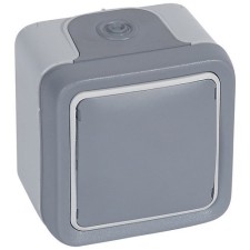 LEGRAND 069745 plexo-monoblock superficie salida cables gris