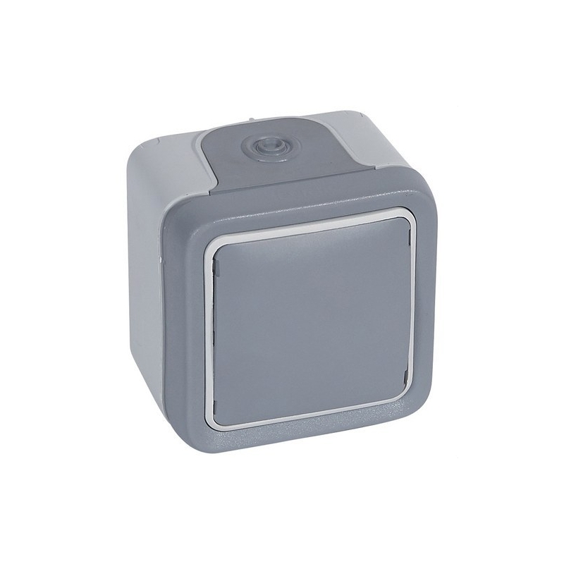 LEGRAND 069745 plexo-monoblock superficie salida cables gris