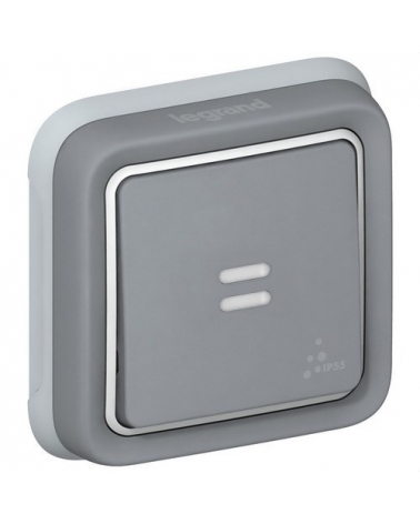 LEGRAND 069821 plexo-monoblock empotrar pulsador luminoso na+nc gris