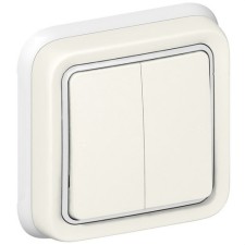 LEGRAND 069855 plexo-monoblock empotrar conmutador doble 10a blanco