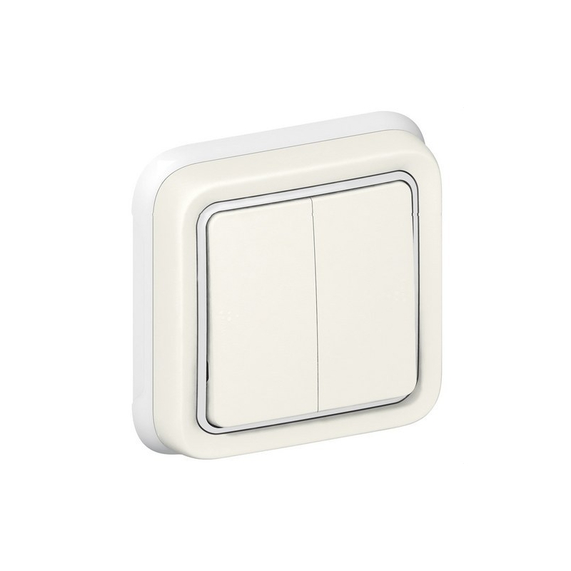 LEGRAND 069855 plexo-monoblock empotrar conmutador doble 10a blanco
