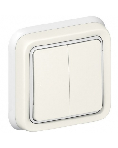 LEGRAND 069855 plexo-monoblock empotrar conmutador doble 10a blanco