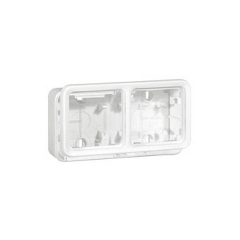 LEGRAND 070742 plexo-caja superficie 2 elementos horizontal blanco