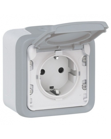 LEGRAND 069701 plexo-monoblock superficie base de corriente 2p+t gris