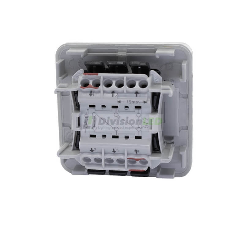 LEGRAND 069525 plexo-conmutador doble 1P 10A gris