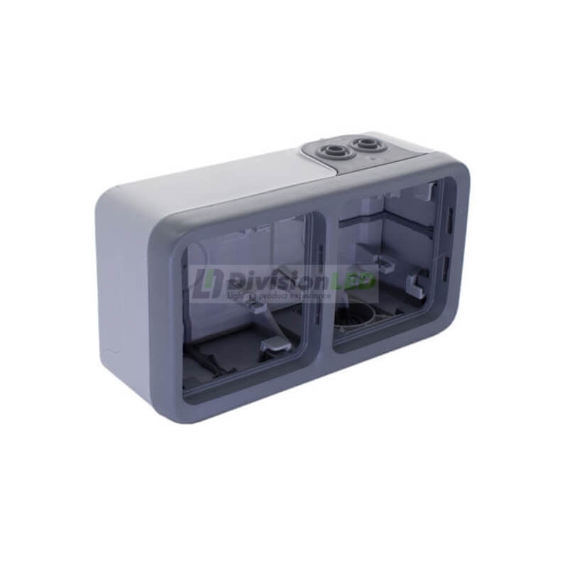 LEGRAND 069672 plexo-caja de superficie 2 elementos horizontal gris