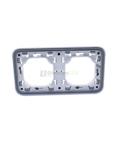 LEGRAND 069683 plexo-marco 2 elementos horizontal gris