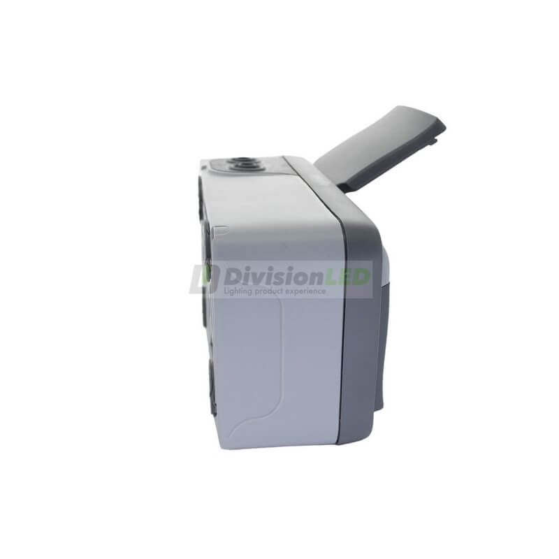 LEGRAND 069702 plexo-monoblock superficie base de corriente 2x2P+T tornillo horizontal gris