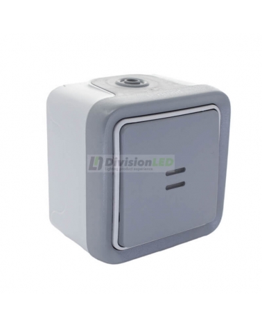 LEGRAND 069712 plexo-monoblock superficie conmutador piloto 1P 10A gris