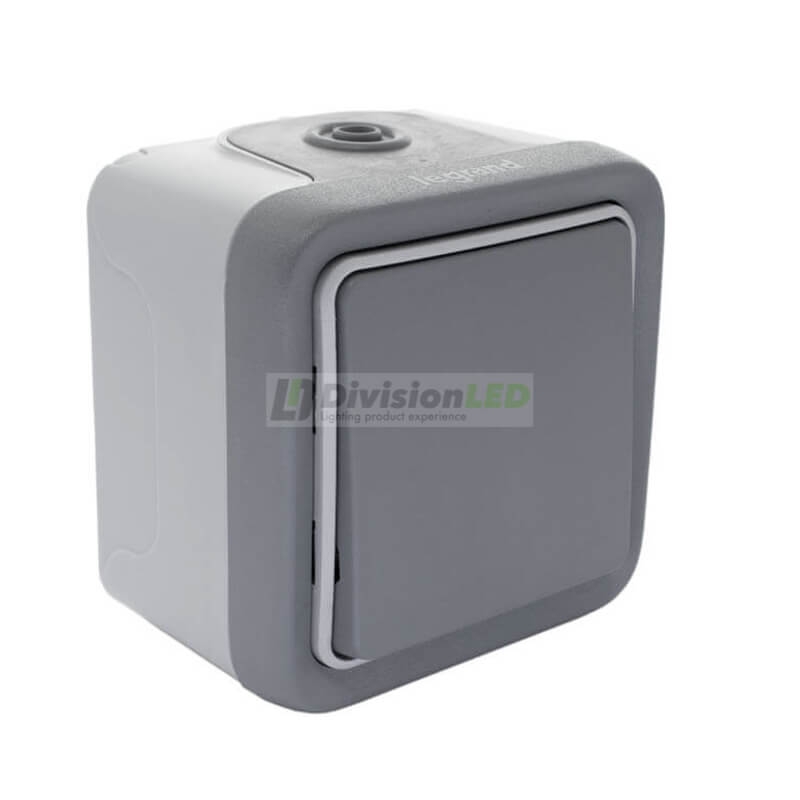 LEGRAND 069720 plexo-monoblock superficie pulsador 1P 10A gris