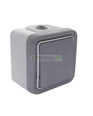 LEGRAND 069720 plexo-monoblock superficie pulsador 1P 10A gris