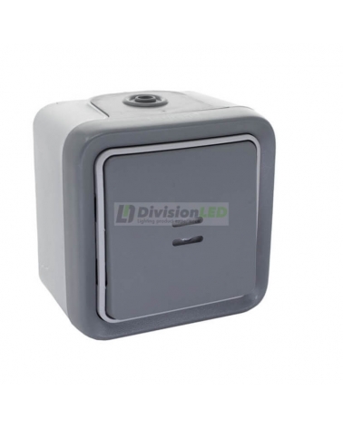 LEGRAND 069722 plexo-monoblock superficie pulsador luminoso 1P 10A gris