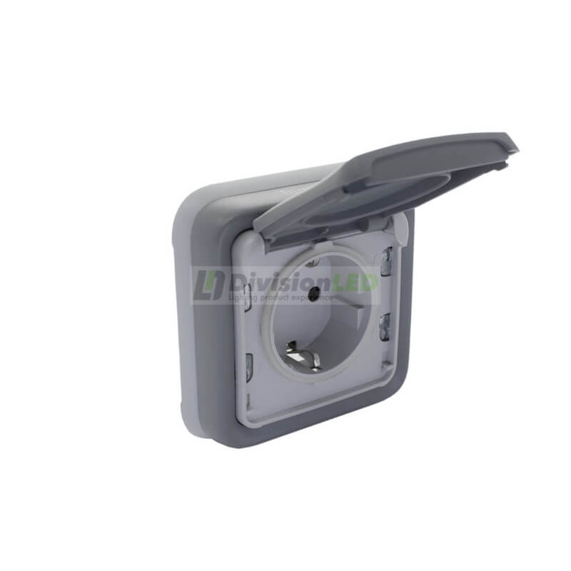 LEGRAND 069833 plexo-monoblock empotrar base de corriente 2P+T gris