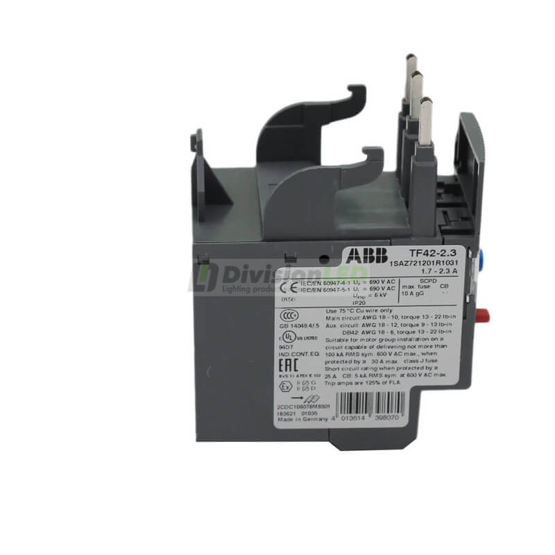 ABB 1SAZ721201R1031 TF42-2.3 relé térmico sobrecarga 1NA+1NC 1.7-2.3A 10gG