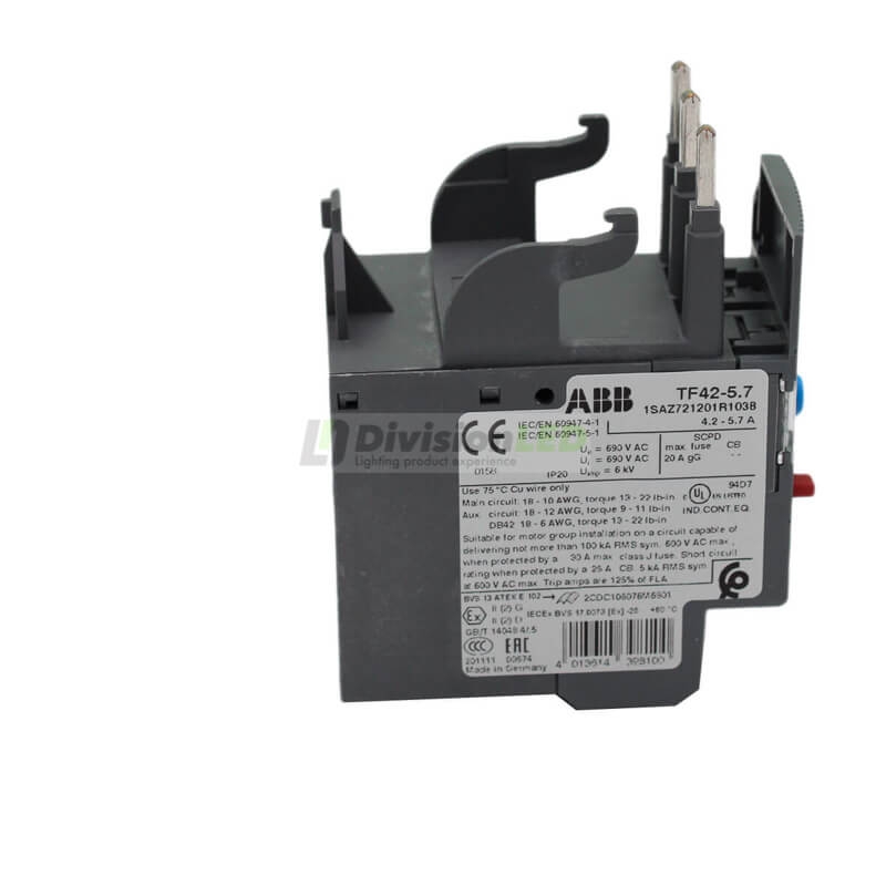 ABB 1SAZ721201R1038 TF42-5.7 relé térmico sobrecarga 1NA+1NC 4.2-5.7A 20gG