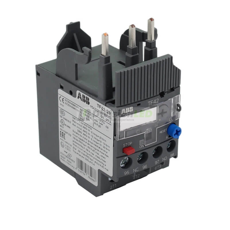 ABB 1SAZ721201R1052 TF42-29 relé térmico sobrecarga 1NA+1NC 24-29A 63gG