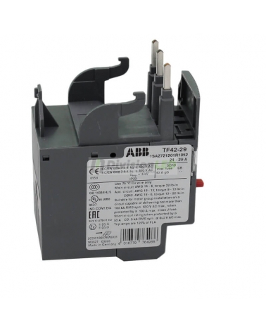 ABB 1SAZ721201R1052 TF42-29 relé térmico sobrecarga 1NA+1NC 24-29A 63gG