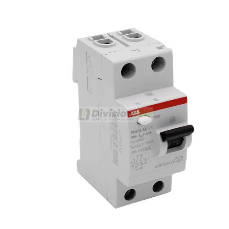 ABB FH202AC-63/0.3 Interruptor diferencial 2P 63A AC 300mA 2CSF202003R3630