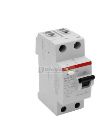 ABB FH202AC-63/0.3 Interruptor diferencial 2P 63A AC 300mA 2CSF202003R3630