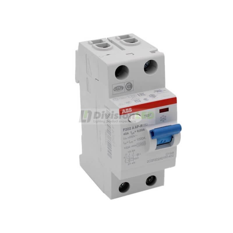 ABB F202A-40 0.03 AP-R Interruptor diferencial 2P 40A A 30mA  2CSF202401R1400