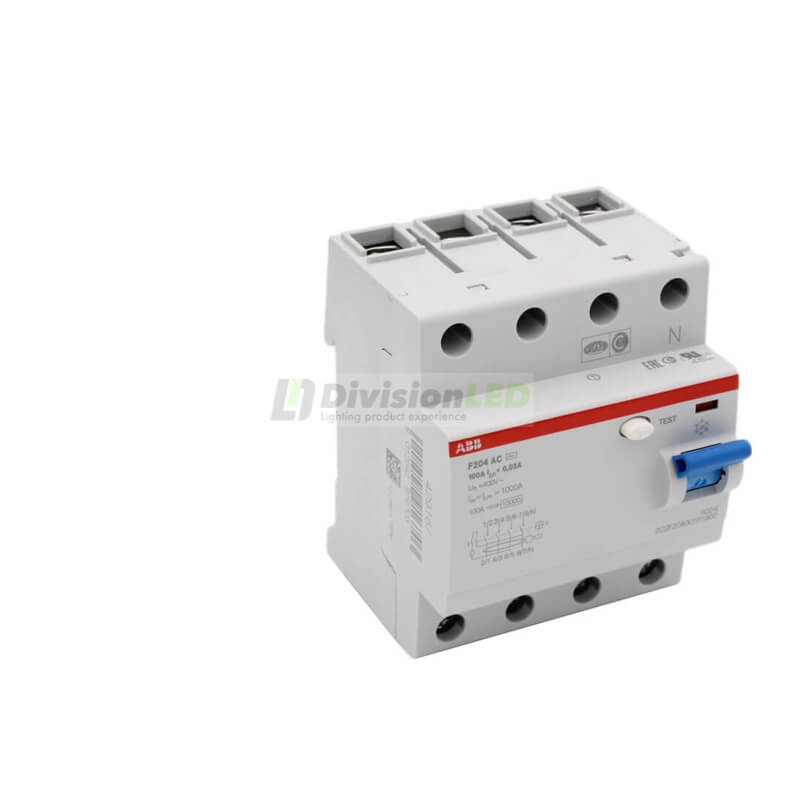 ABB F204AC-100/0.03 Interruptor diferencial 4P 100A AC 30mA 2CSF204001R1900