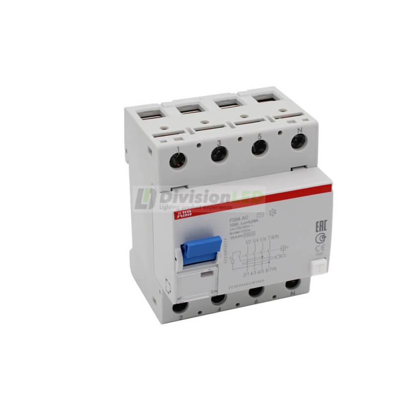 ABB F204AC-125/0.03 Interruptor diferencial 4P 125A AC 30mA 2CSF204001R1950