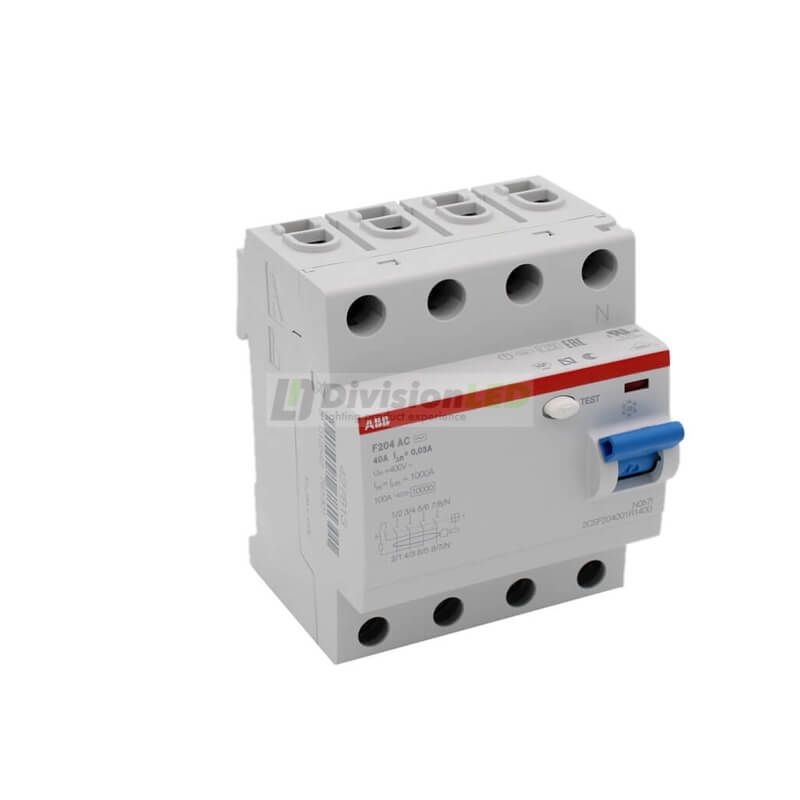 ABB F204AC-40/0.03 Interruptor diferencial 4P 40A AC 30mA 2CSF204001R1400
