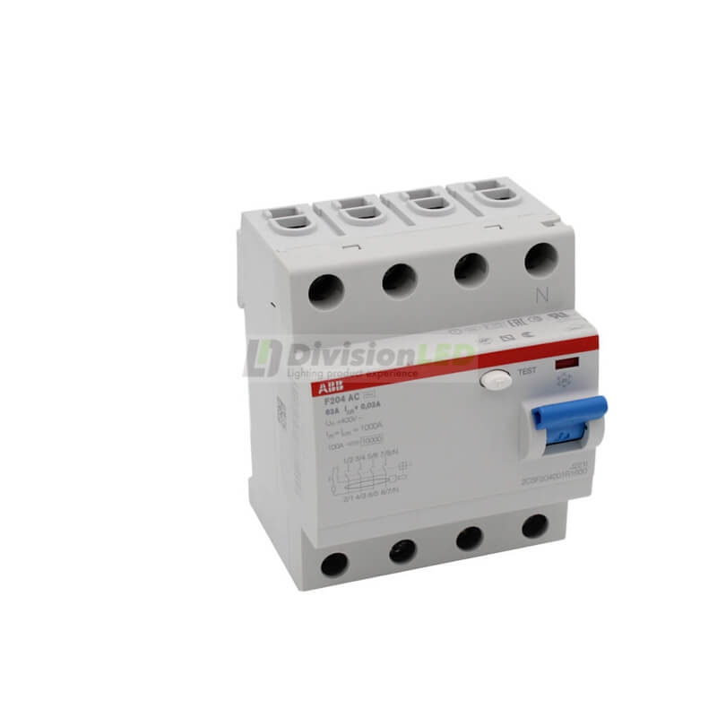 ABB F204AC-63/0.03 Interruptor diferencial 4P 63A AC 30mA 2CSF204001R1630
