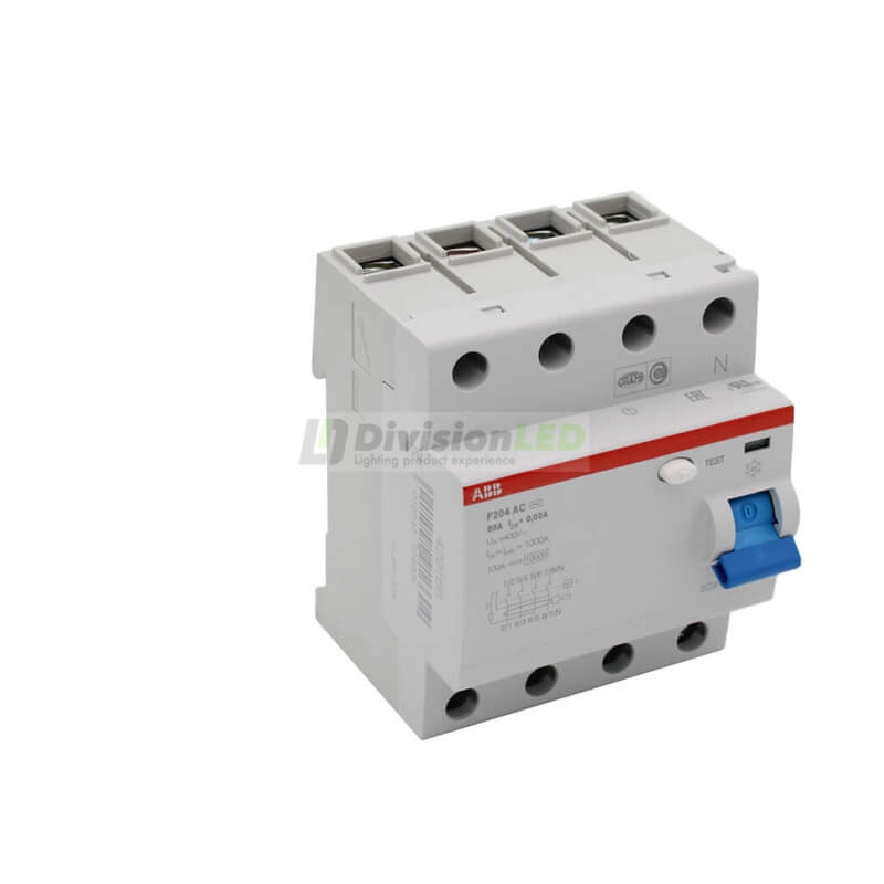 ABB F204AC-80/0.03 Interruptor diferencial 4P 80A AC 30mA 2CSF204001R1800