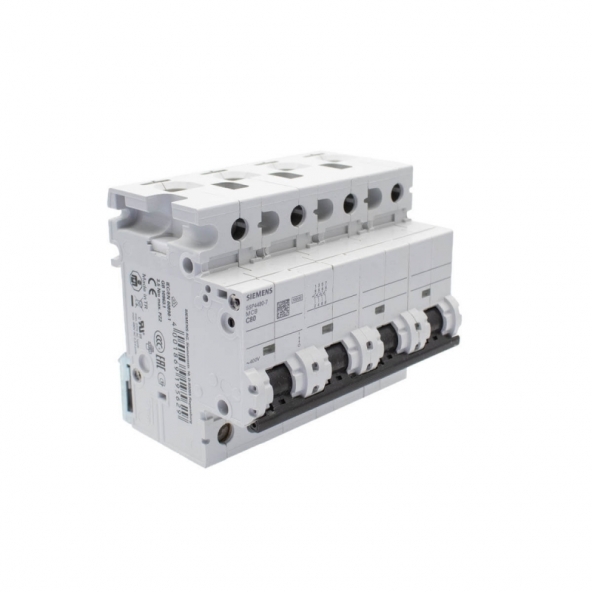 Siemens 5SP4480-7 Interruptor magnetotérmico 4P 80A C 10kA 6Mod 400V