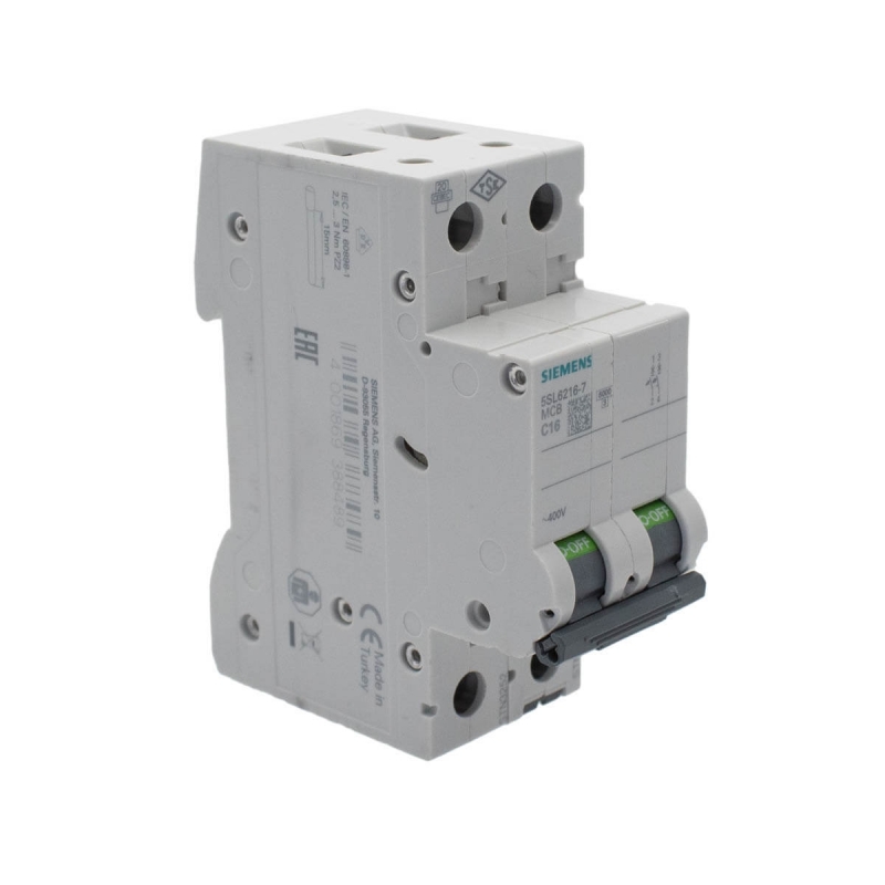 Siemens 5SL6216-7 Interruptor magnetotérmico 2P 16A C 6kA 400V