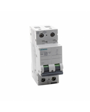 Siemens 5SL6220-7 Interruptor magnetotérmico 2P 20A C 6kA 400V