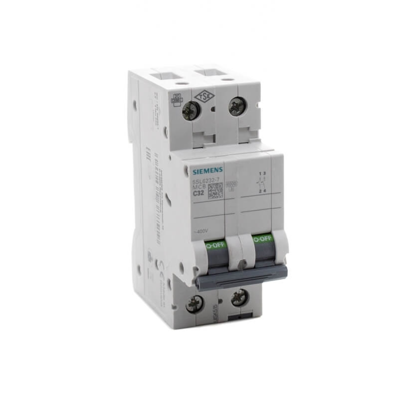 Siemens 5SL6232-7 Interruptor magnetotérmico 2P 32A C 6kA 400V