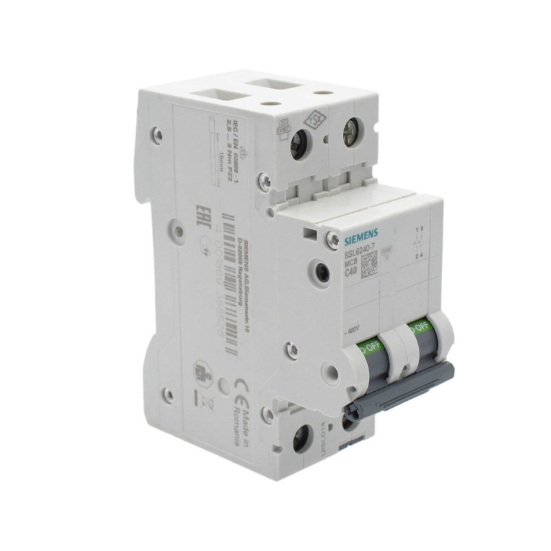 Siemens 5SL6240-7 Interruptor magnetotérmico 2P 40A C 6kA 400V