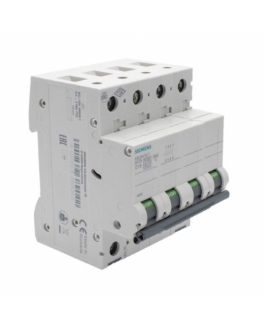 Siemens 5SL6416-7 Interruptor magnetotérmico 4P 16A C 6kA 400V