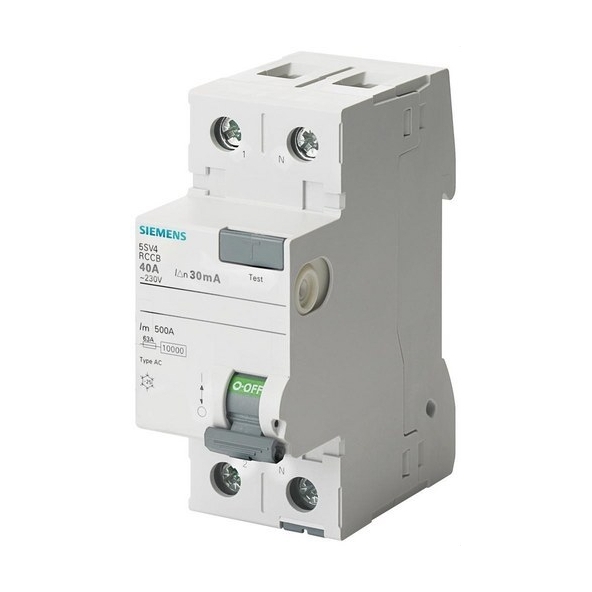 Siemens 5SV4316-0 Interruptor diferencial 2P 63A AC 30mA 230V