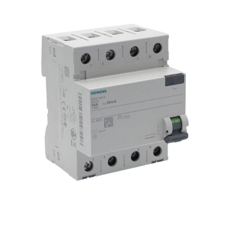 Siemens 5SV4342-0 Interruptor diferencial 2P 63A AC 30mA 230V