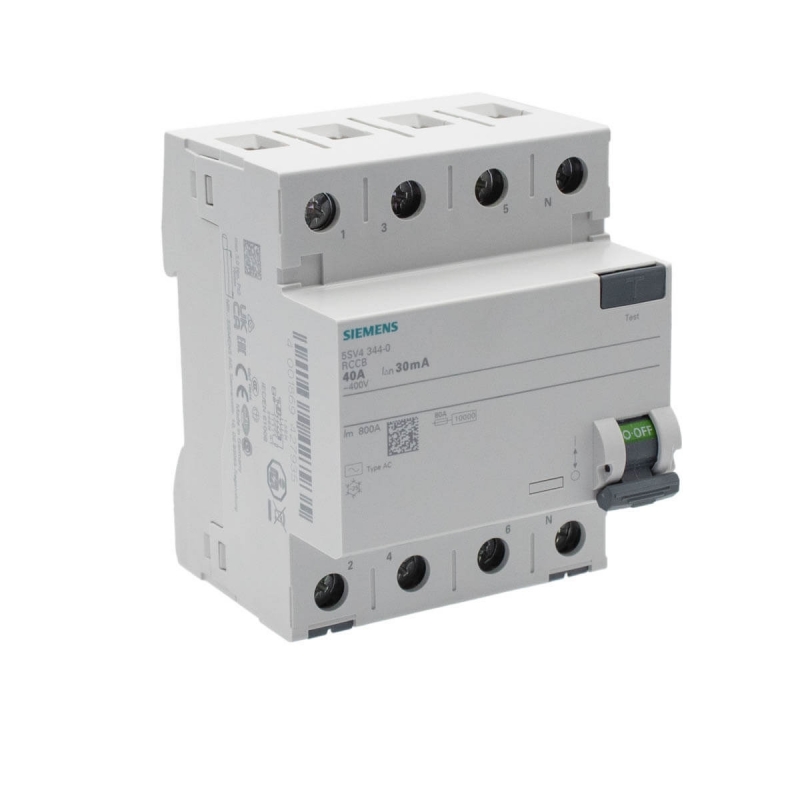 Siemens 5SV4344-0 Interruptor diferencial 2P 63A AC 30mA 230V