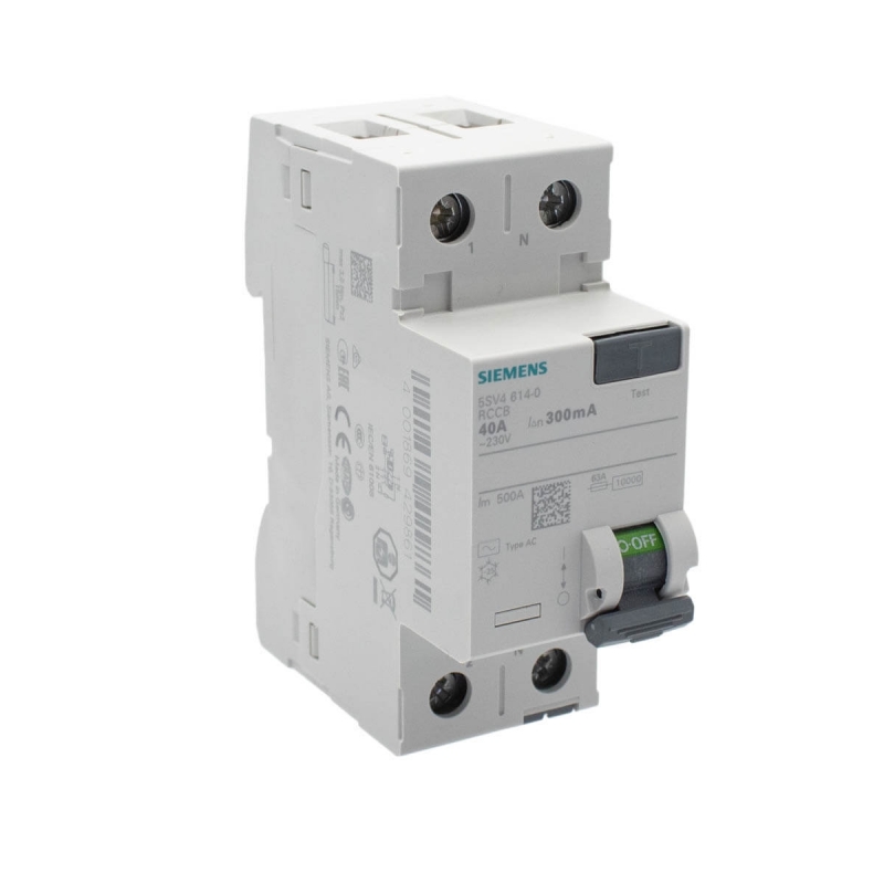 Siemens 5SV4614-0 Interruptor diferencial 2P 63A AC 300mA 230V